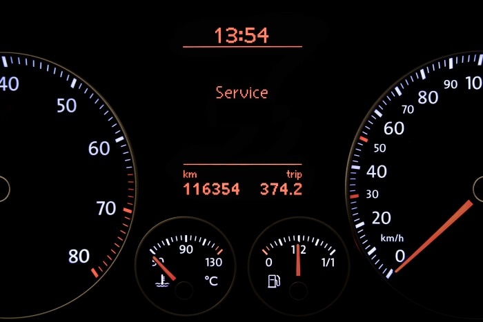 The service display in your car reminds you of the oil change